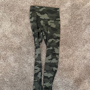lululemon athletica Camo Leggings - Black and Green
